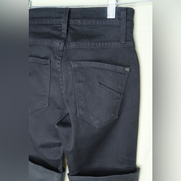 James Jeans Dietrich Jeather Thigh High Skinny Jeans Black Twiggy Women’s Size 4 - Picture 10 of 15